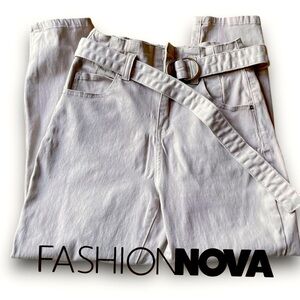 Belted Womens Pant Fashion Nova Crop JUNIORS Size 5